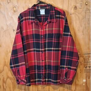 Dickies Shirt Womens 3X Plaid Cotton Flannel Outdoor Nature Gorpcore Earthy Gorp